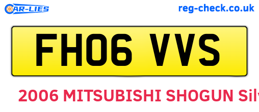 FH06VVS are the vehicle registration plates.