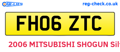 FH06ZTC are the vehicle registration plates.