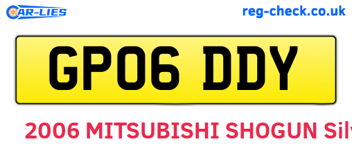 GP06DDY are the vehicle registration plates.