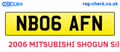 NB06AFN are the vehicle registration plates.