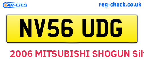 NV56UDG are the vehicle registration plates.