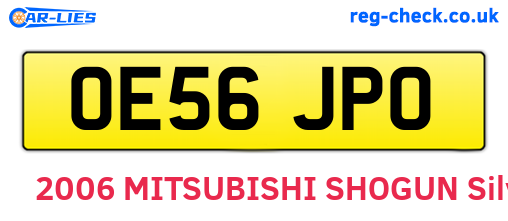 OE56JPO are the vehicle registration plates.