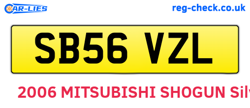 SB56VZL are the vehicle registration plates.