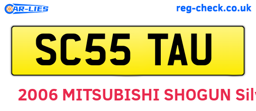 SC55TAU are the vehicle registration plates.