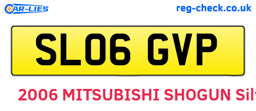 SL06GVP are the vehicle registration plates.