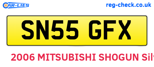 SN55GFX are the vehicle registration plates.