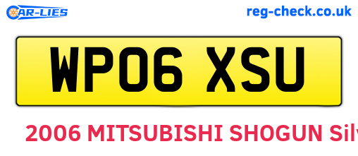WP06XSU are the vehicle registration plates.