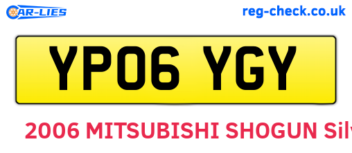 YP06YGY are the vehicle registration plates.