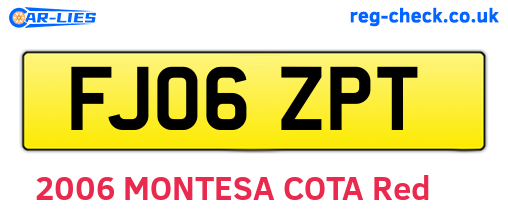FJ06ZPT are the vehicle registration plates.
