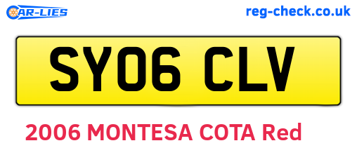 SY06CLV are the vehicle registration plates.
