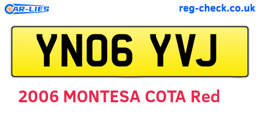 YN06YVJ are the vehicle registration plates.