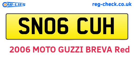 SN06CUH are the vehicle registration plates.