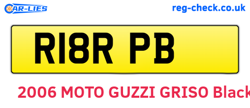 R18RPB are the vehicle registration plates.