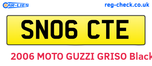 SN06CTE are the vehicle registration plates.