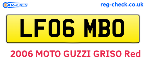 LF06MBO are the vehicle registration plates.