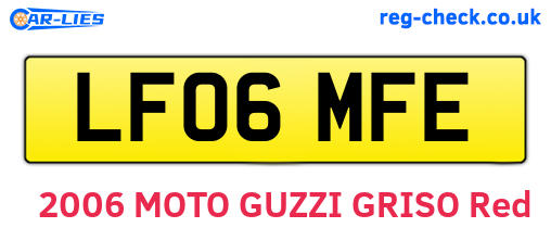 LF06MFE are the vehicle registration plates.