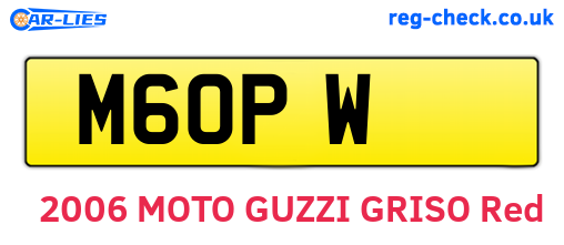 M6OPW are the vehicle registration plates.