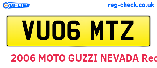 VU06MTZ are the vehicle registration plates.
