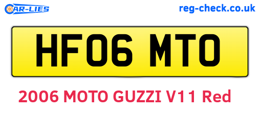 HF06MTO are the vehicle registration plates.
