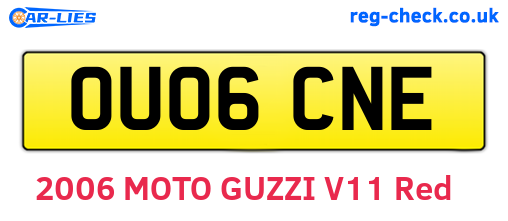 OU06CNE are the vehicle registration plates.