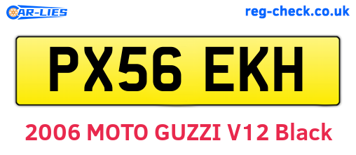 PX56EKH are the vehicle registration plates.