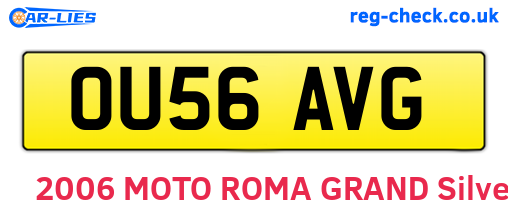OU56AVG are the vehicle registration plates.
