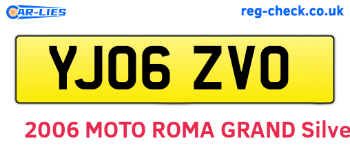 YJ06ZVO are the vehicle registration plates.