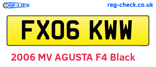 FX06KWW are the vehicle registration plates.