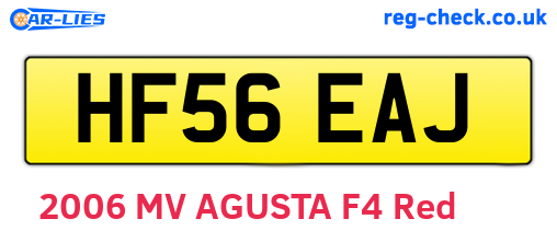 HF56EAJ are the vehicle registration plates.