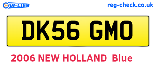 DK56GMO are the vehicle registration plates.
