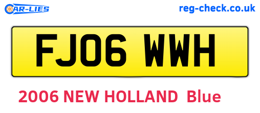 FJ06WWH are the vehicle registration plates.