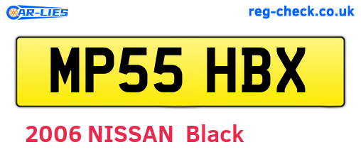 MP55HBX are the vehicle registration plates.