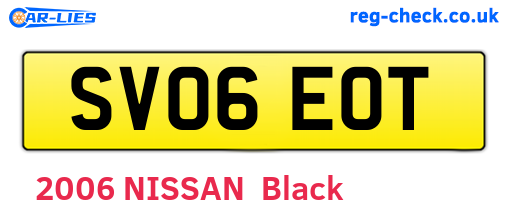 SV06EOT are the vehicle registration plates.