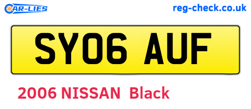 SY06AUF are the vehicle registration plates.