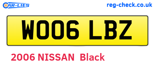 WO06LBZ are the vehicle registration plates.