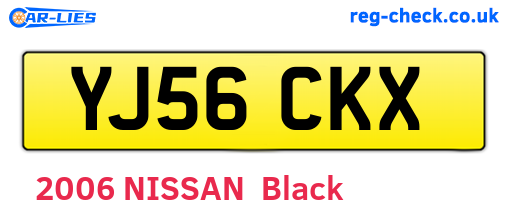 YJ56CKX are the vehicle registration plates.