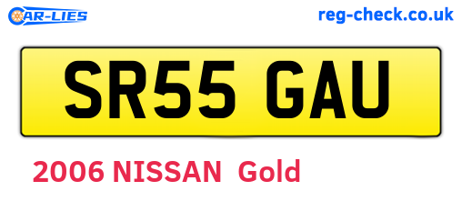 SR55GAU are the vehicle registration plates.