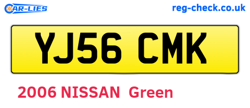 YJ56CMK are the vehicle registration plates.