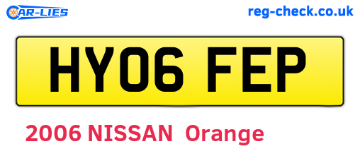 HY06FEP are the vehicle registration plates.