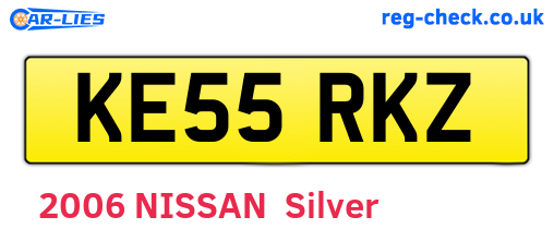 KE55RKZ are the vehicle registration plates.