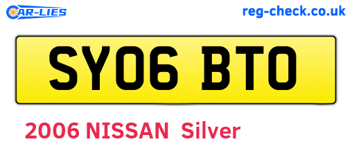 SY06BTO are the vehicle registration plates.