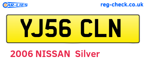 YJ56CLN are the vehicle registration plates.