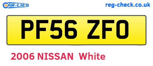 PF56ZFO are the vehicle registration plates.
