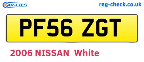 PF56ZGT are the vehicle registration plates.
