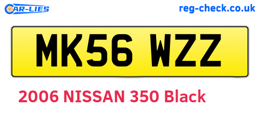 MK56WZZ are the vehicle registration plates.