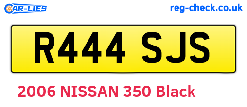 R444SJS are the vehicle registration plates.