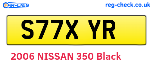 S77XYR are the vehicle registration plates.