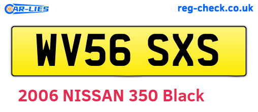 WV56SXS are the vehicle registration plates.