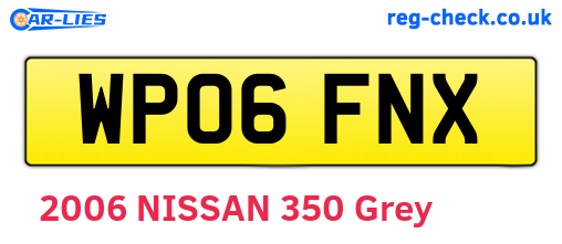 WP06FNX are the vehicle registration plates.