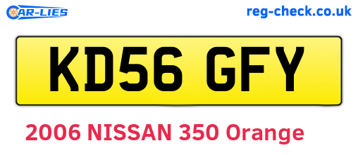 KD56GFY are the vehicle registration plates.